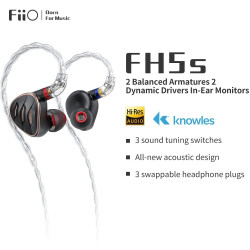 FiiO FH5s 2BA+2DD Dört Sürücü Hibrit Kulak İçi HiFi Stereo Kulaklık