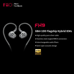 FiiO FH9 yüksek çözünürlüklü 1DD + 6BA sürücüleri kulak HIFI kulaklık