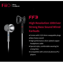FiiO FF3 Kulakiçi Kulaklık 1DD Derin Bas 3.5/4.4mm