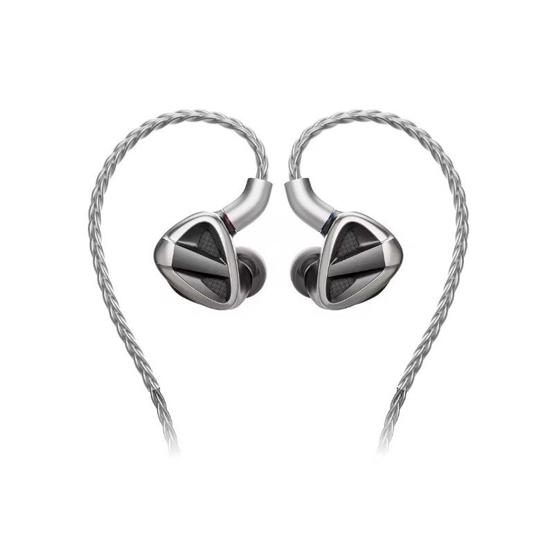 FiiO FH19 yüksek çözünürlüklü 2DD + 6BA sürücüleri kulak HIFI kulaklık (Black)