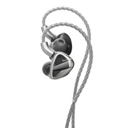 FiiO FH19 yüksek çözünürlüklü 2DD + 6BA sürücüleri kulak HIFI kulaklık (Black)