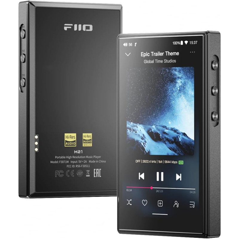 FiiO M21 Android 13 Hi-Res Music Player (Black)