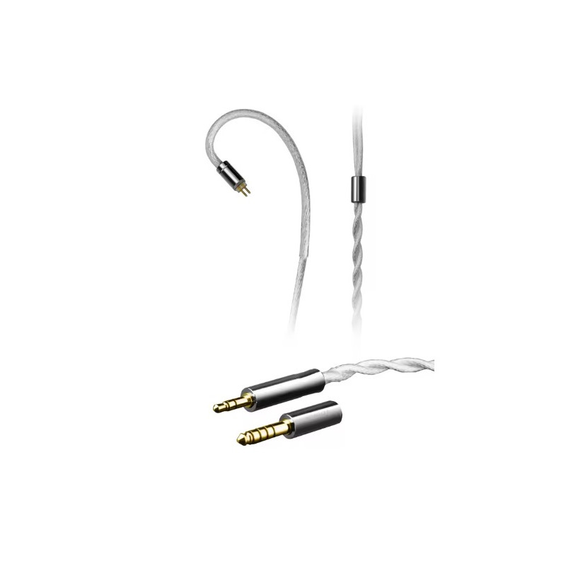SIMGOT LC7 OFC Gümüş Kaplamalı Kulak İçi Kulaklık Yükseltme Kablosu 4.4 mm ve 3.5 mm değiştirilebilir plug