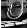 SIMGOT LC7 OFC Gümüş Kaplamalı Kulak İçi Kulaklık Yükseltme Kablosu 4.4 mm ve 3.5 mm değiştirilebilir plug