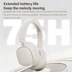 FiiO EH13 ANC Bluetooth Kulaklıklar LDAC Kayıpsız Ses Gerçek Kablosuz Kulaklıklar HiFi Taşınabilir (White)